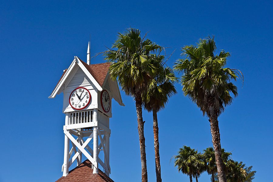 Bradenton Beach Historic Pier Clock Tower on Anna Maria Island Florida