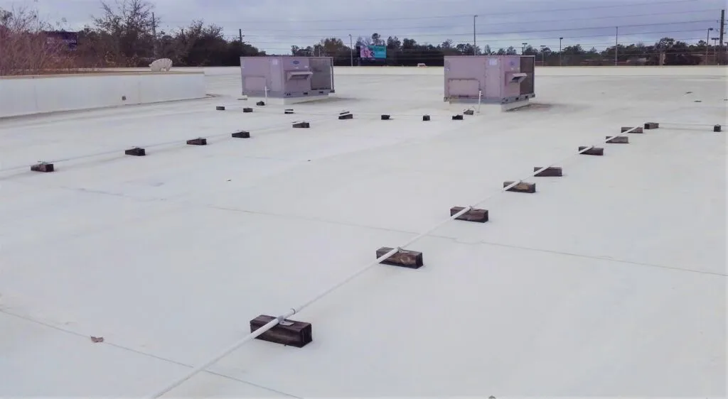 Commercial Roof replacement in Arcadia installed by the local roofing company; Alan's Roofing.