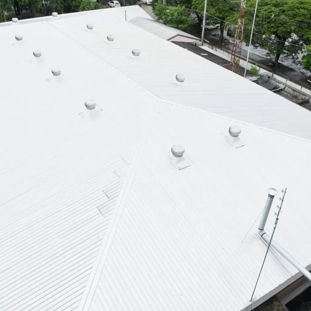 White Metal Commercial Roof